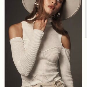 Elegant Off-Shoulder White Sweater- BRAND NEW